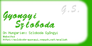 gyongyi szloboda business card